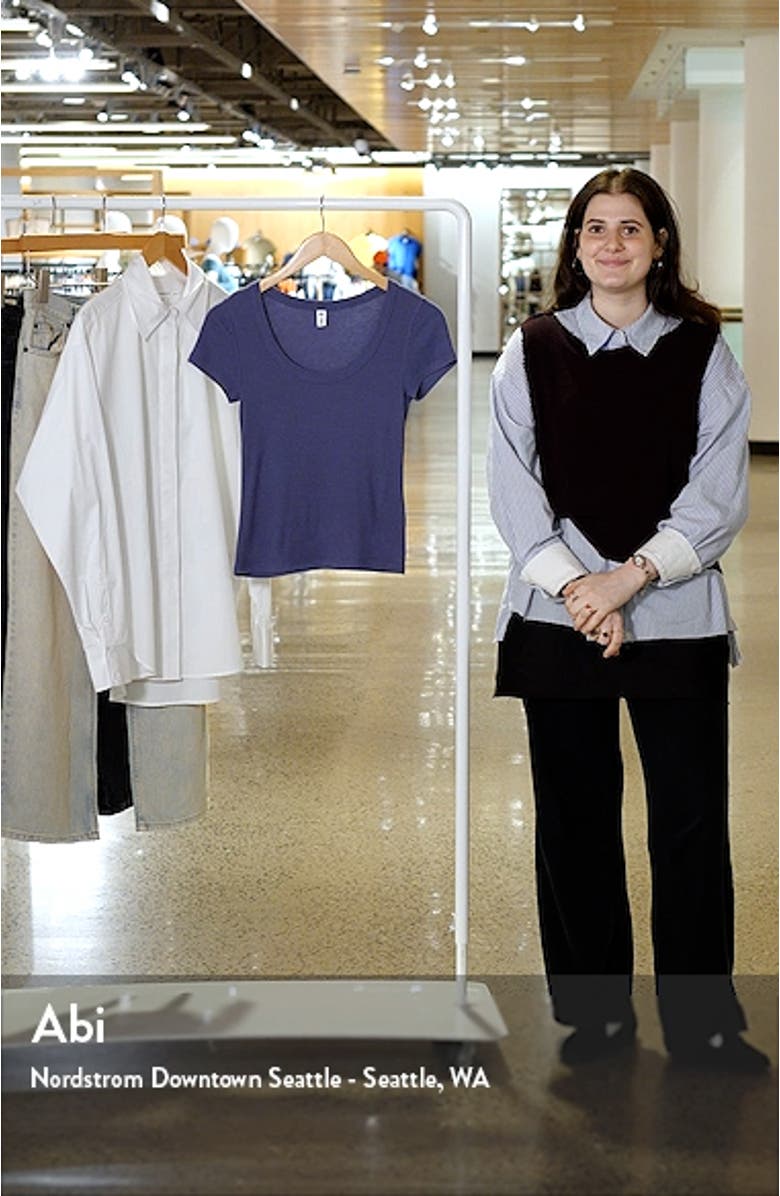 Rib Scoop Neck T-Shirt, sales video thumbnail