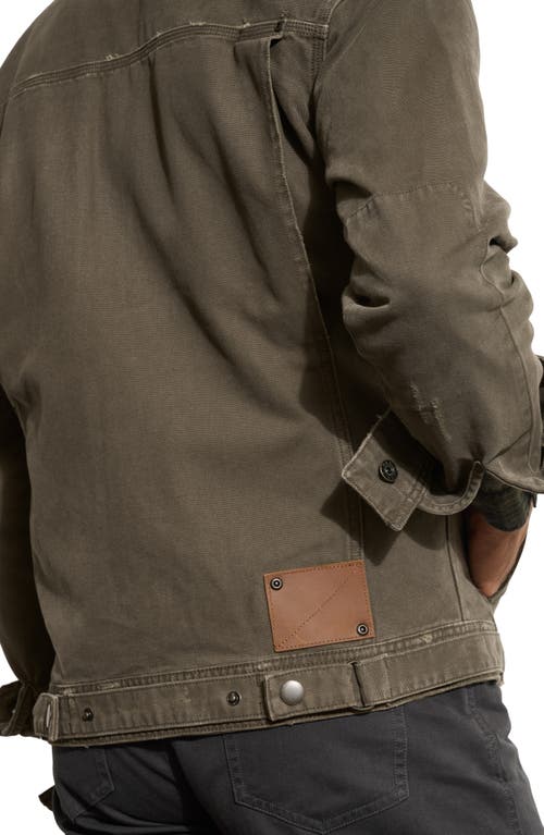Rowan Baron Canvas Trucker Jacket In Brown