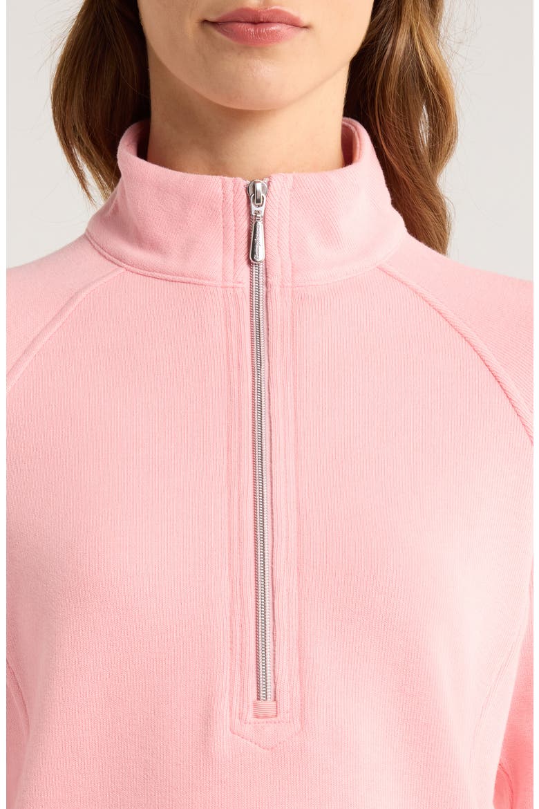 New Aruba Stretch Cotton Half Zip Pullover, Alternate, color, QUARTZ PINK