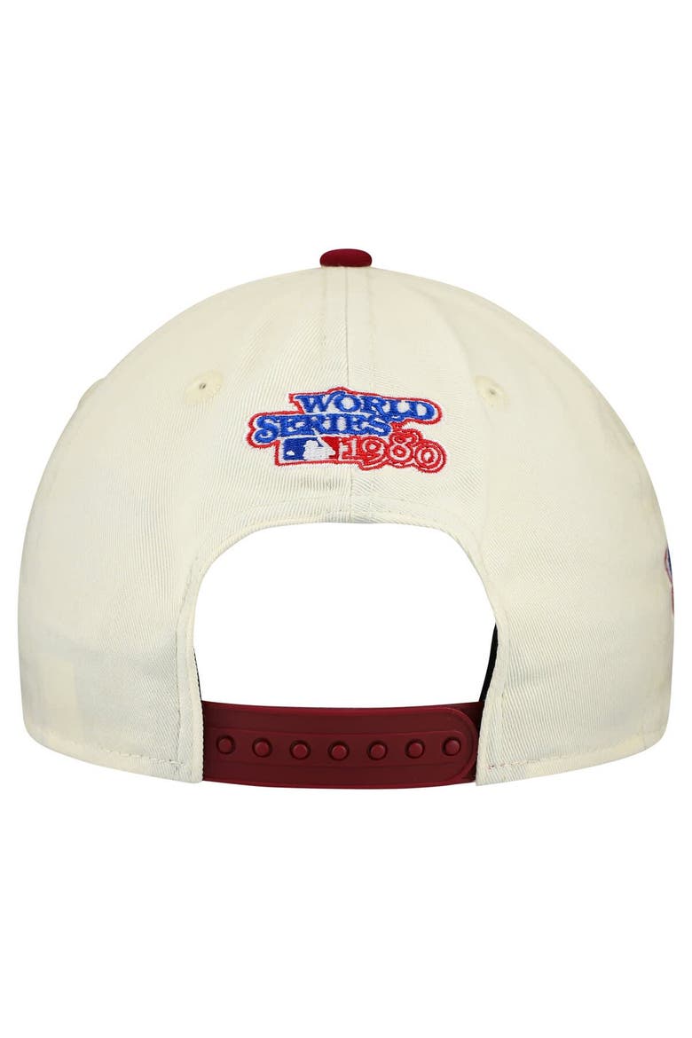 Men's New Era  Cream/Red Philadelphia Phillies World Series 9FORTY M-Crown A-Frame Adjustable Hat, Alternate, color, Cream