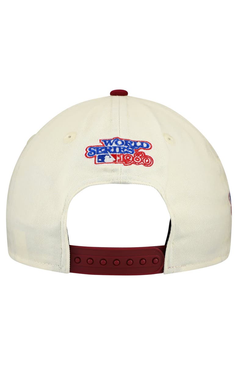 New Era Men's New Era Cream/Red Philadelphia Phillies World Series 9FORTY M-Crown A-Frame Adjustable Hat, Alternate, color, Cream