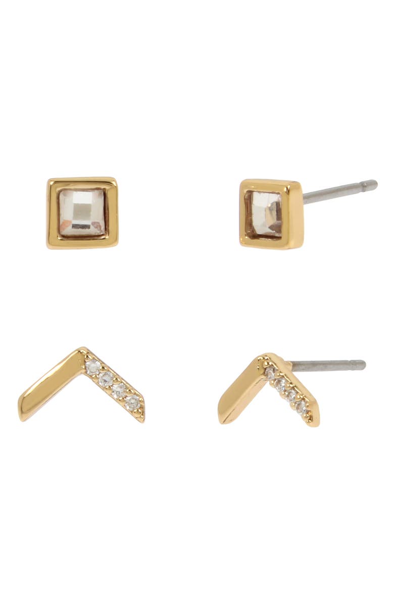 AllSaints 2-Pack Arrow Stud Earrings Set, Main, color, 