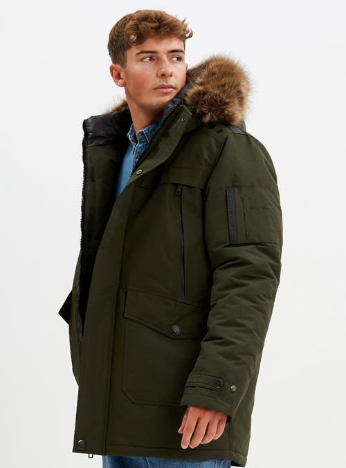 Point Zero Hooded Mid-length Parka In Ivy