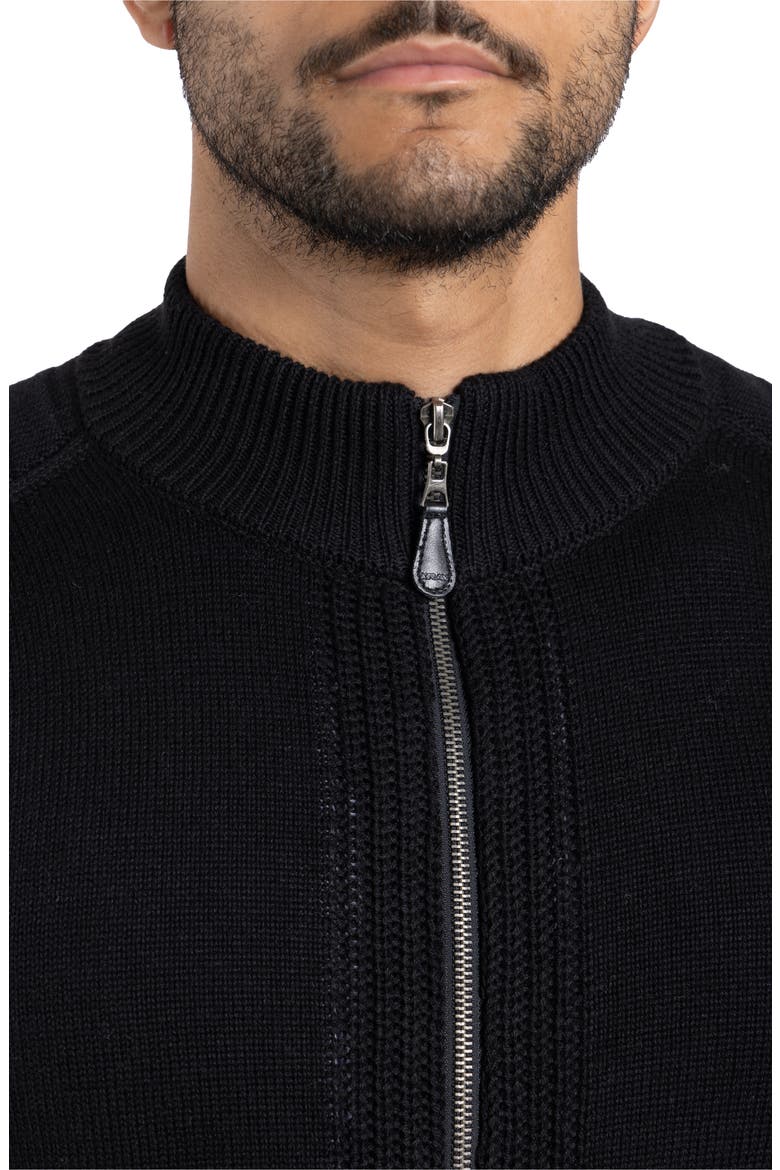 Full-Zip Sweater Jacket, Alternate, color, BLACK