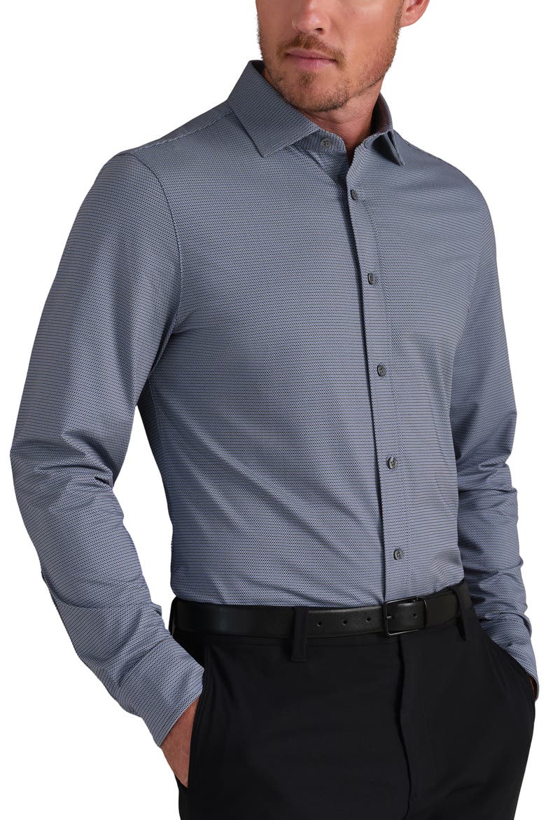 Commuter Button-Up Shirt, Main, color, BOLD BLUE/ BROWN GINGHAM