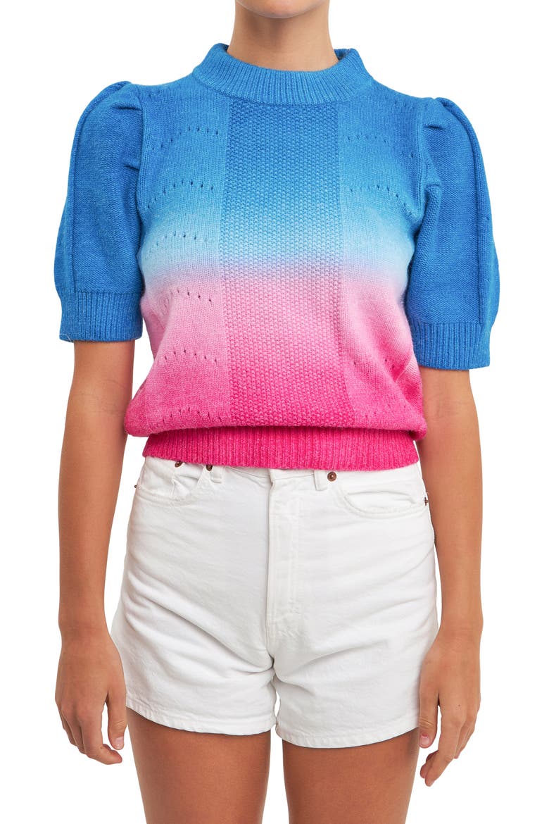 Ombré Sweater, Alternate, color, BLUE/ PINK