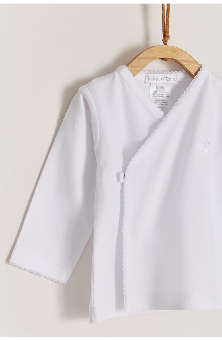 Babycottons Premium Peruvian Pima Cotton Logo Kimono & Pants Set for Infant, Alternate, color, 