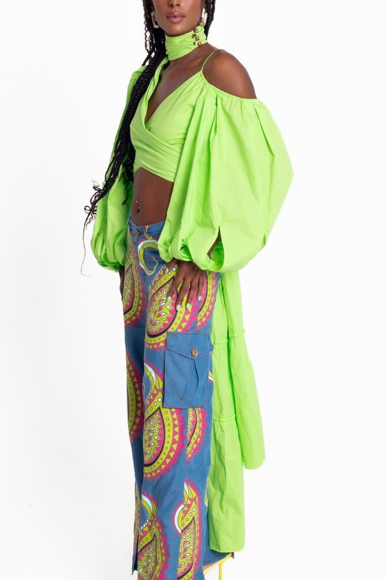 Persephone Wrap Top, Alternate, color, Green