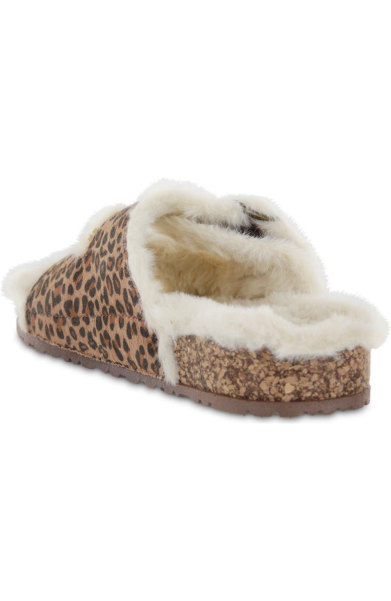 MIA Rozy Faux Fur Dual Buckle Slide, Alternate, color,