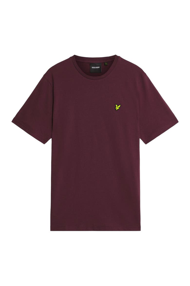 Crew Neck Short Sleeve T-Shirt, Alternate, color, Burgundy