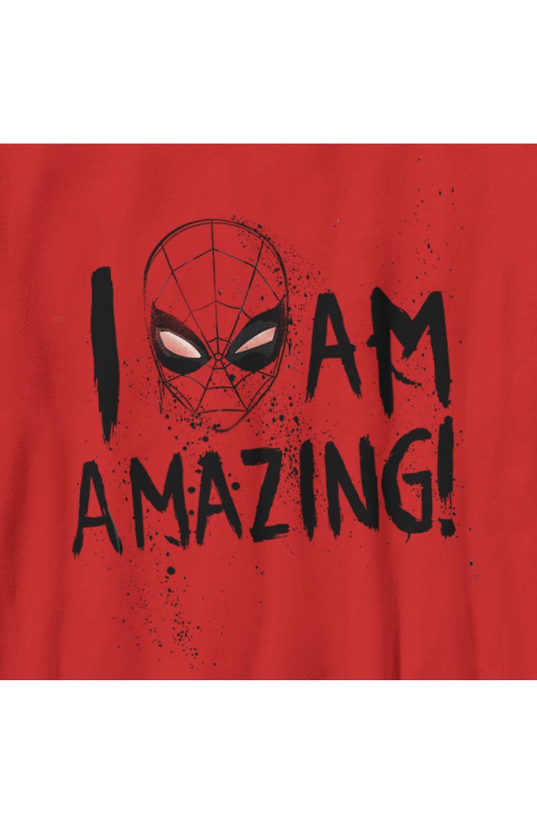 Marvel Boy's Marvel Easter Themed Logo  Graphic T-Shirt, Alternate, color, Red