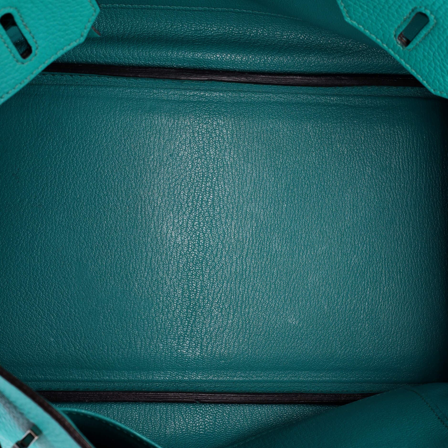 Pre-Owned Hermes Birkin Handbag Blue Clemence with Palladium Hardware 30, Alternate, color, Bleu Paon