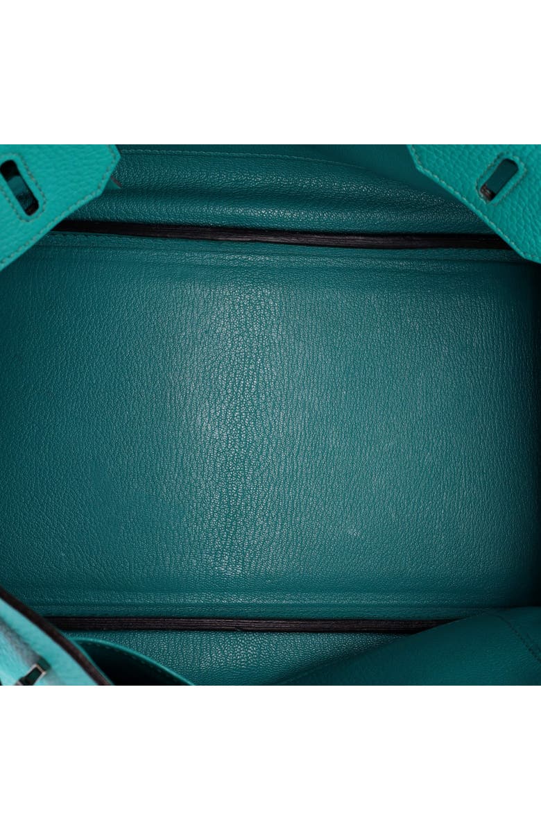 Pre-Owned Hermes Birkin Handbag Blue Clemence with Palladium Hardware 30, Alternate, color, Bleu Paon