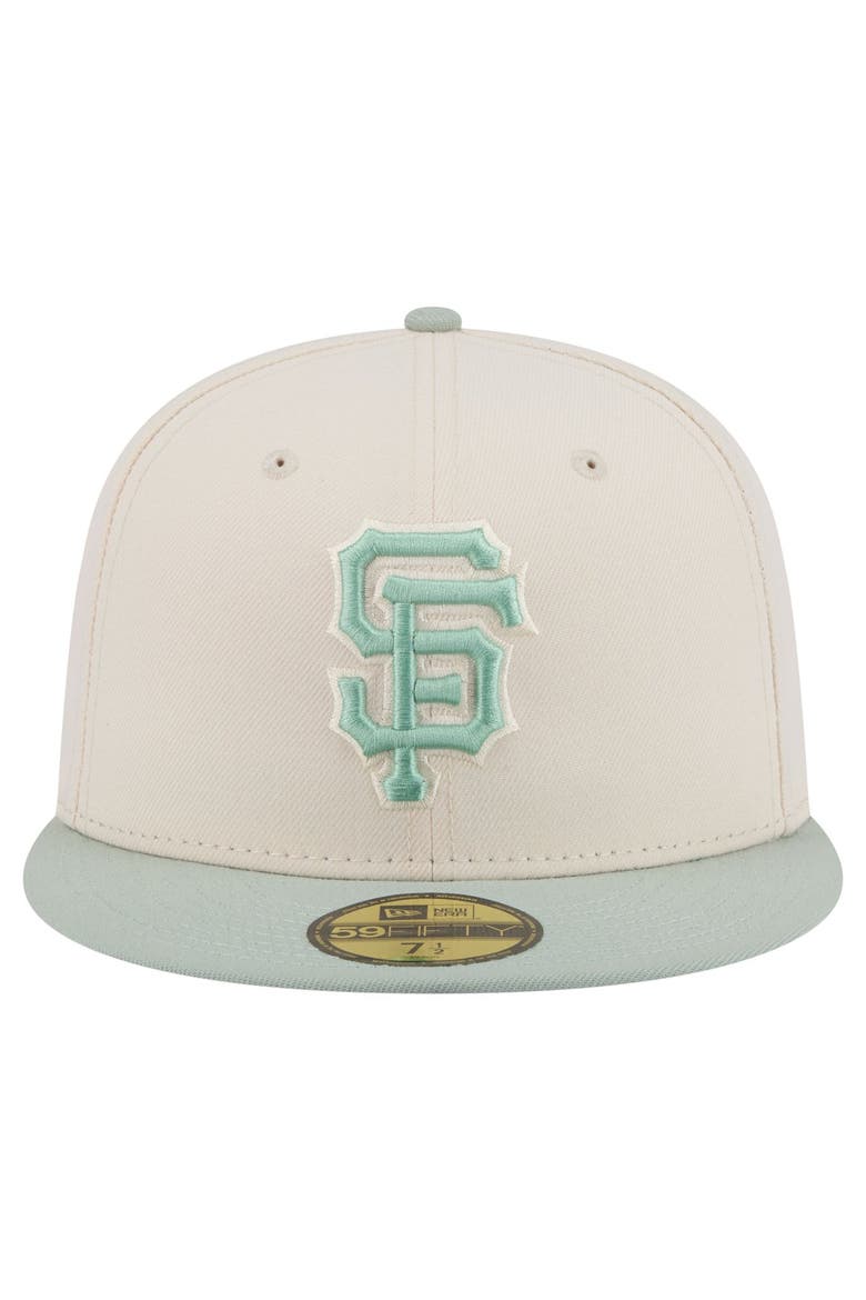 Men's New Era Cream/Green San Francisco Giants Color Pack 59FIFTY Fitted Hat, Alternate, color, Cream