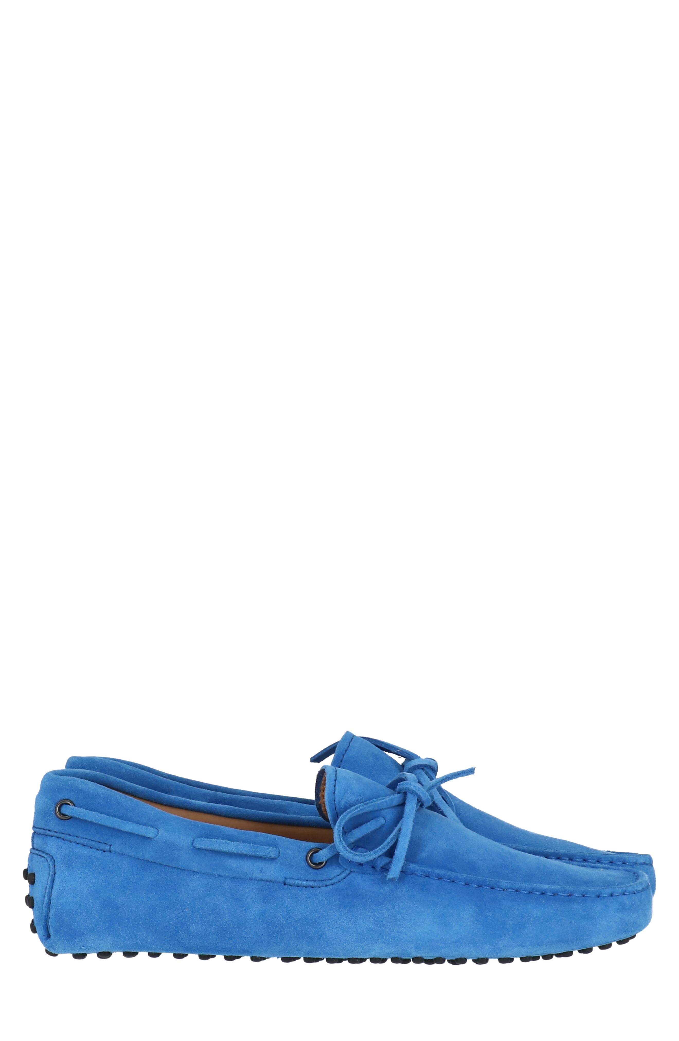 Tod's Moc Toe Driving Loafer, Alternate, color, Blue