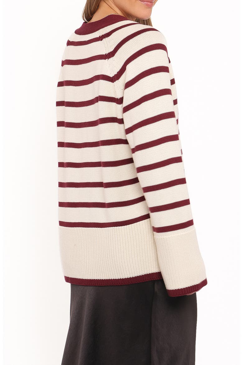 Aydee Stripe Cardigan, Alternate, color, CHERRY STRIPE