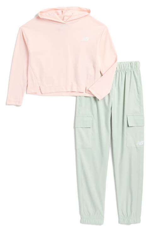 Kids' Long Sleeve Hooded T-Shirt & Cargo Pants Set (Big Kid)
