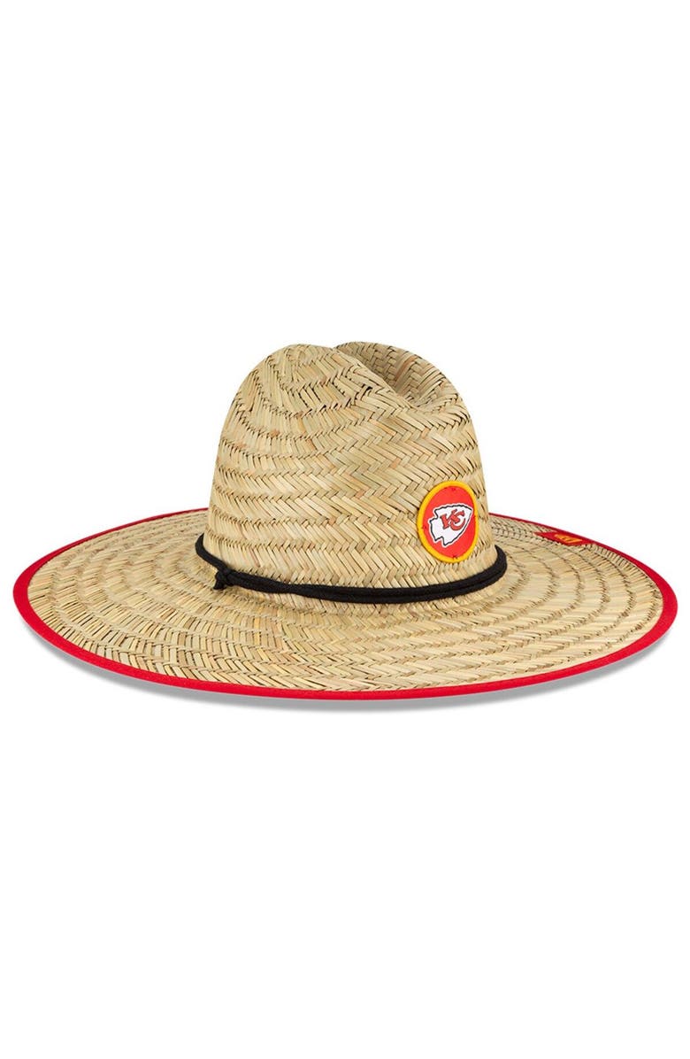 New Era Men's New Era Natural Kansas City Chiefs NFL Training Camp Official Straw Lifeguard Hat, Alternate, color, 