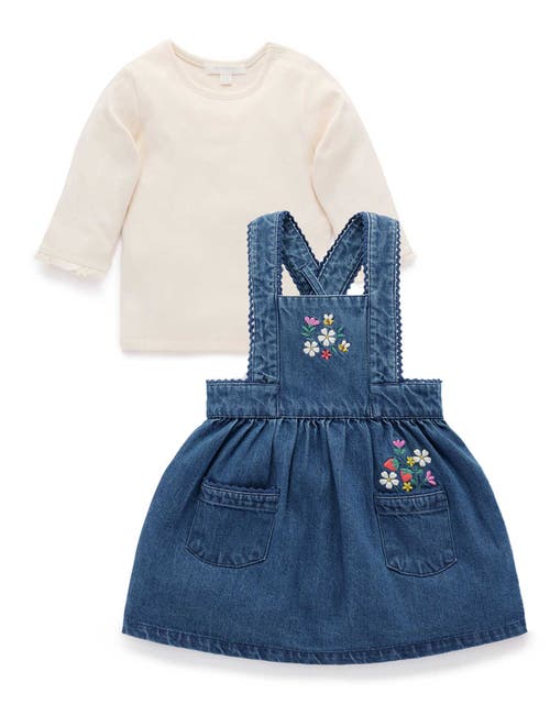 Purebaby Embroidered Pinnie Set In Multi