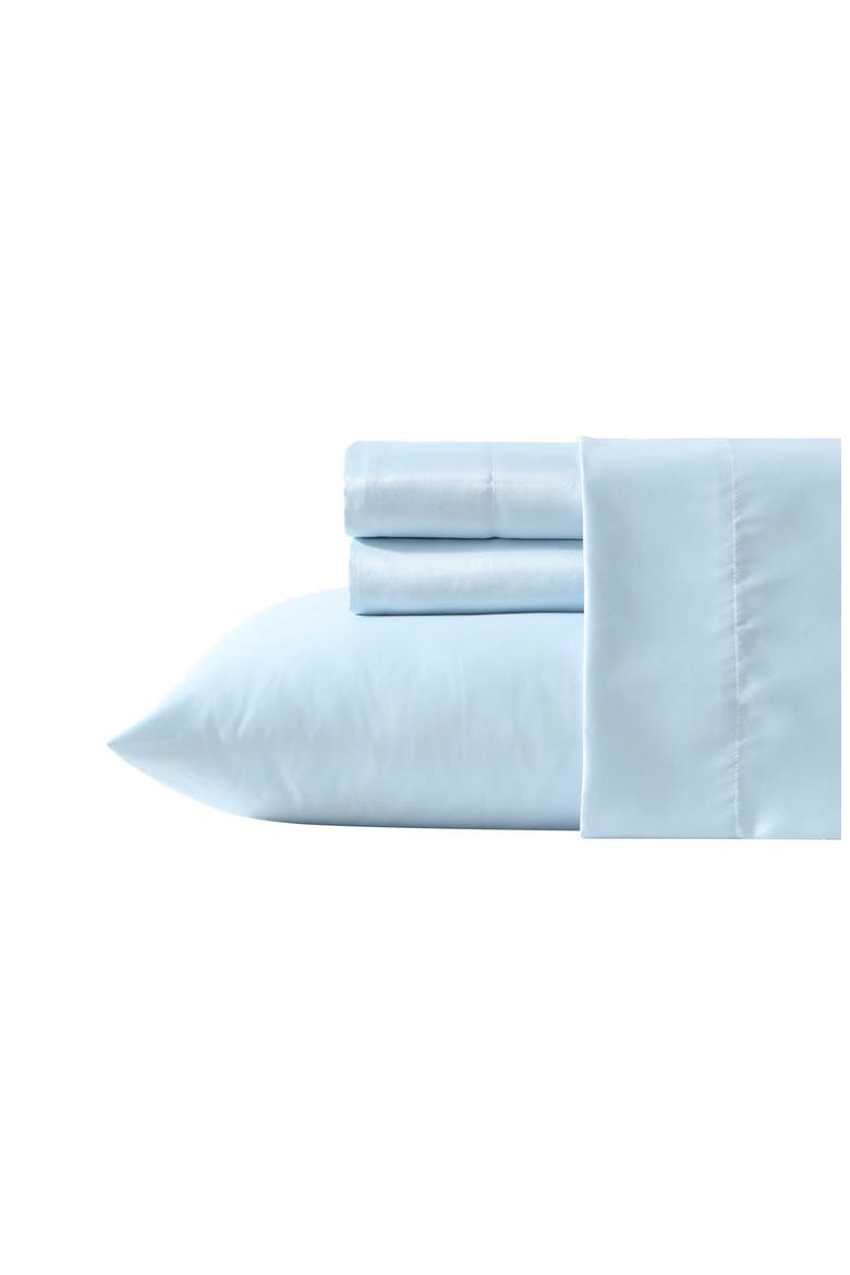 Satin Bliss Solid Sheet Set, Main, color, LIGHT BLUE