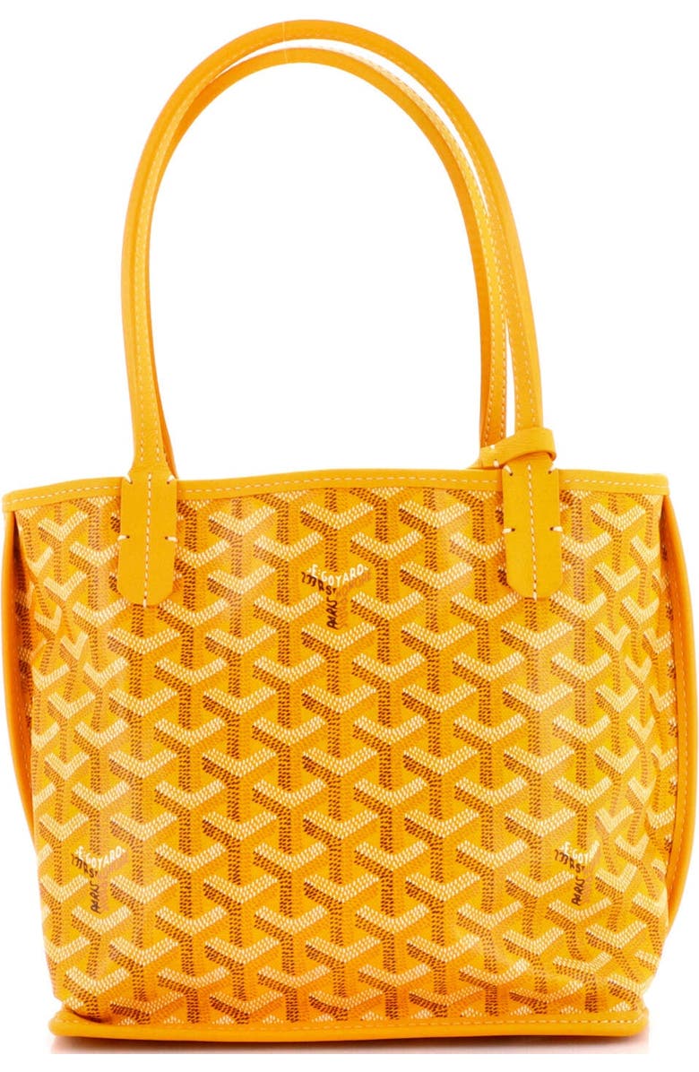 Pre-Owned Goyard Anjou Reversible Tote Coated Canvas Mini, Alternate, color, Yellow