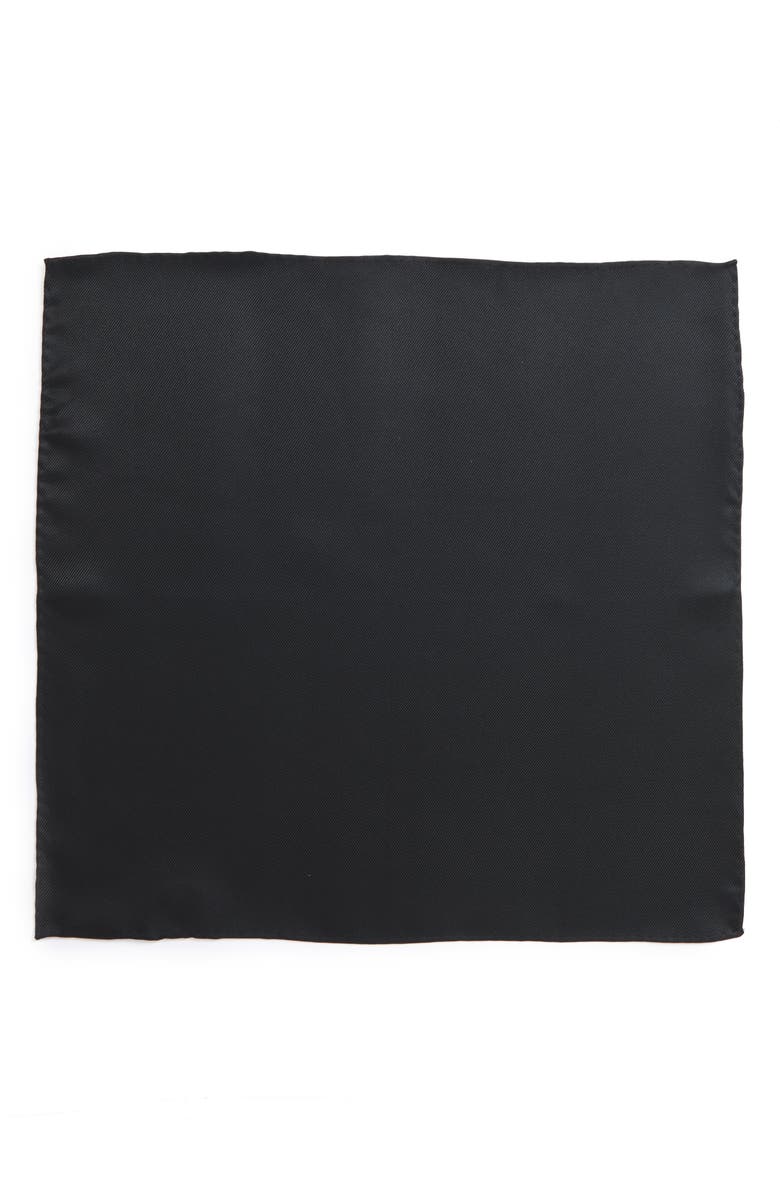 NORDSTROM MEN'S SHOP Solid Silk Pocket Square, Alternate, color, 
