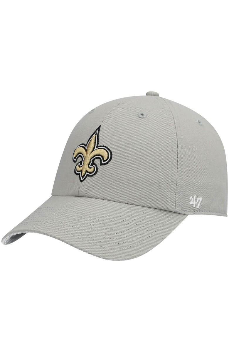 '47 Men's '47 Gray New Orleans Saints Clean Up Adjustable Hat, Main, color, Gray