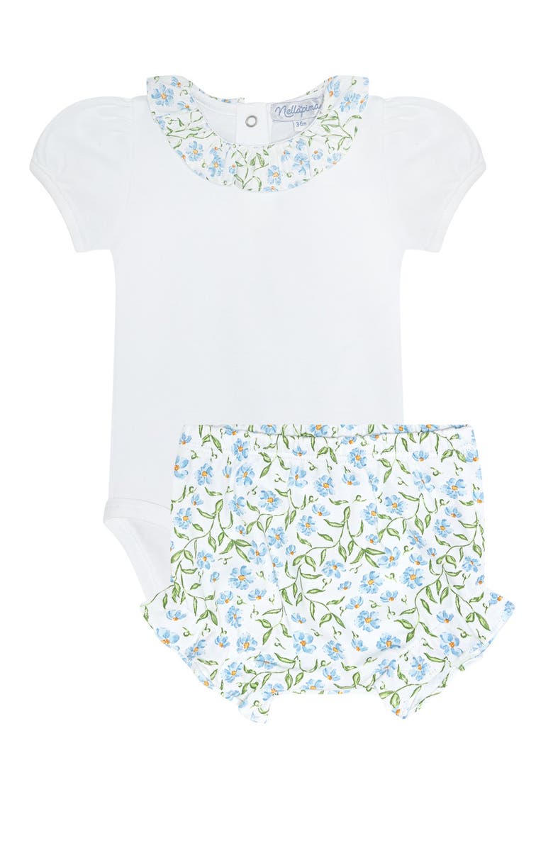 Nellapima Blue Vines Print bodysuit Set - Baby, Alternate, color, Blue
