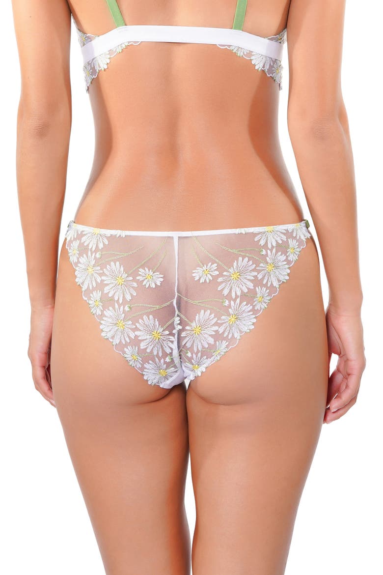 Dance des Fleurs Embroidered Lace Bikini, Alternate, color, FLORAL GREEN