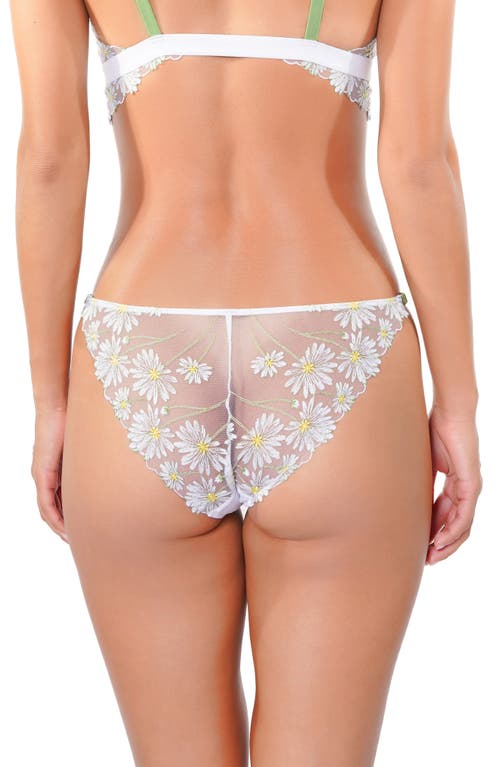 Huit Dance Des Fleurs Embroidered Lace Bikini In Floral Green