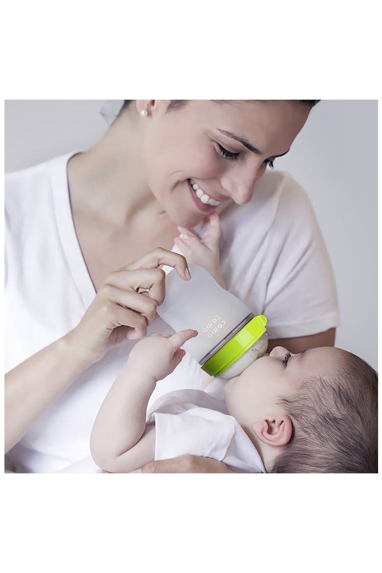 Set of 2 Baby Bottles, Alternate, color, GREEN