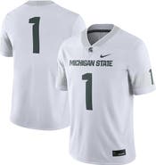 Nike Men's Nike #1 White Michigan State Spartans Football Game Jersey