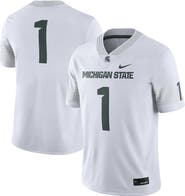 Nike Men's Nike #1 White Michigan State Spartans Football Game Jersey