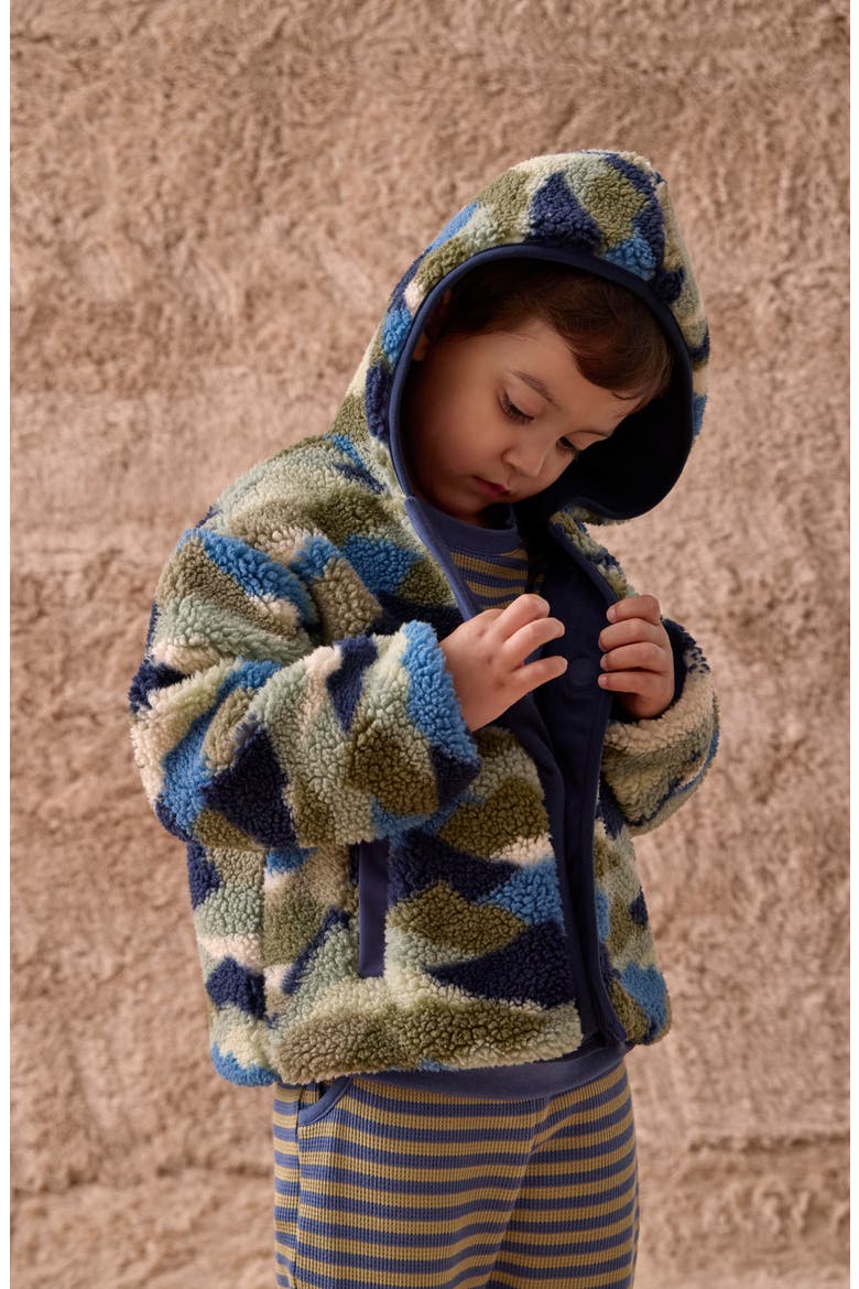 Kids' Camo Peak High-Pile Fleece Jacket, Alternate, color, CMOPK
