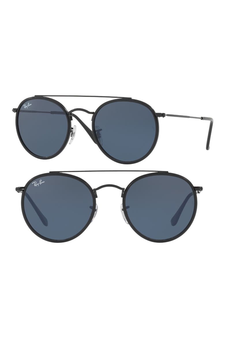 51mm Aviator Sunglasses, Main, color, BLACK