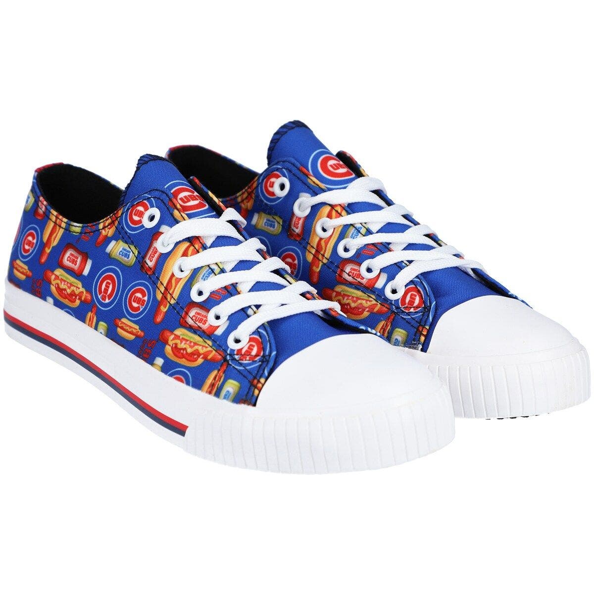 FOCO Men's FOCO Chicago Cubs Food Print Low Top Canvas Sneakers, Main, color, 