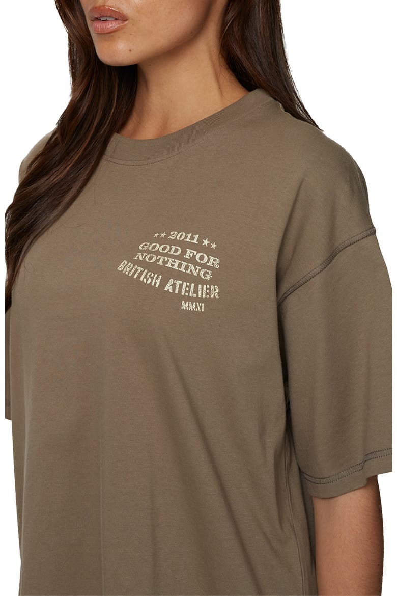 Oversized Stamp T-Shirt, Alternate, color, Brown