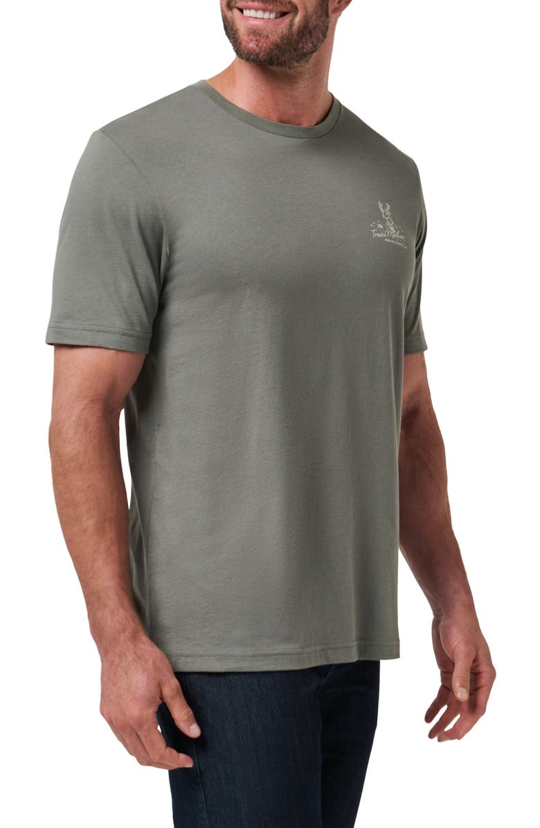 TravisMathew Run Rudolph Cotton Graphic T-Shirt, Alternate, color, Dark Olive