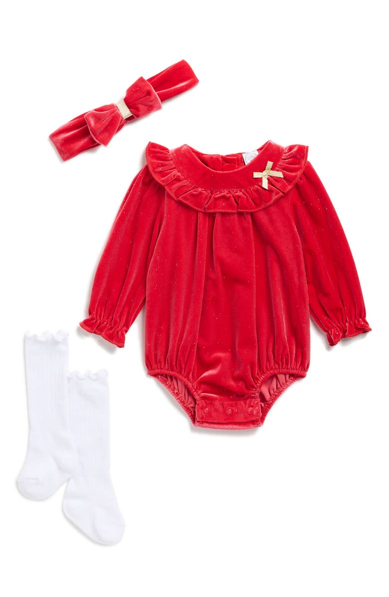 Little Me Sparkle Bubble Romper Set, Main, color,