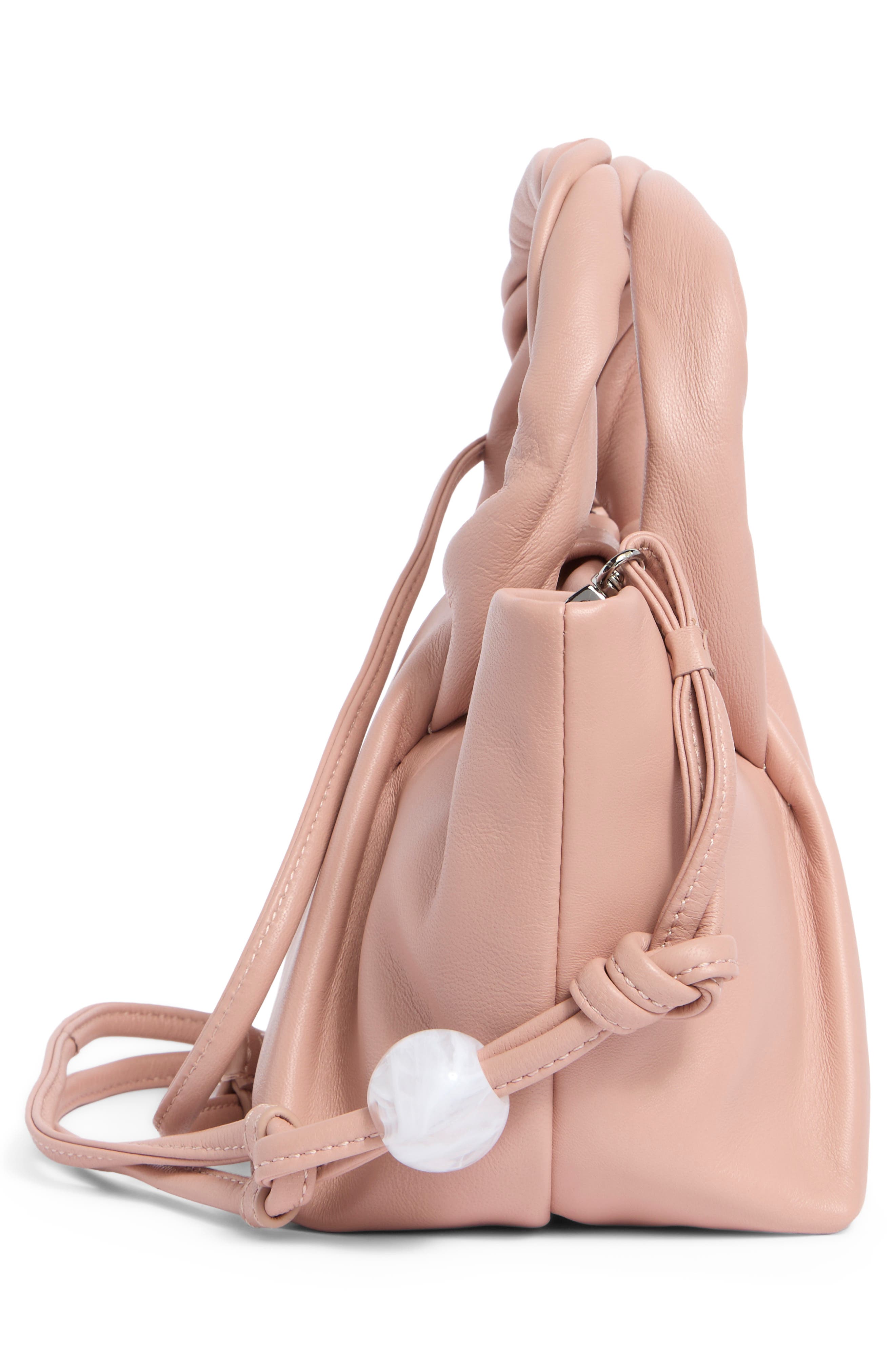 Small Cozy Leather Handbag, Alternate, color, BLUSH