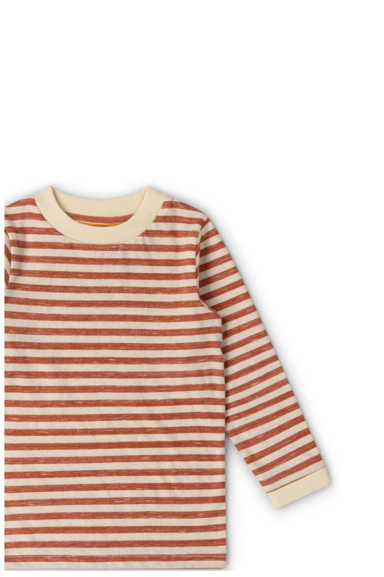 Kids' Striped Organic Cotton Long Sleeve T-Shirt, Alternate, color, RED