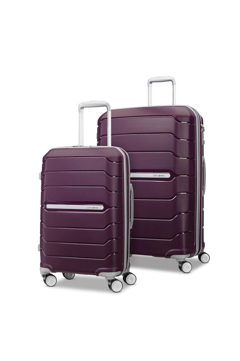 Freeform Hardside Expandable (21"/28") 2 Piece Spinner Luggage Set, Main, color, Amethyst Purple
