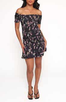 Petal & Pup Lewis Smocked Off the Shoulder Minidress