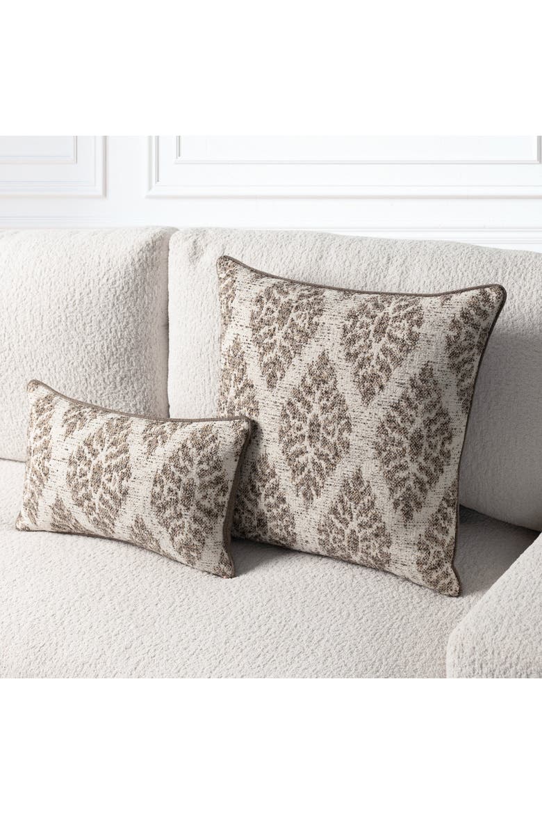 Forma Textured Boucle Indoor & Outdoor Woven Accent Pillow & Insert, Alternate, color, Travertine