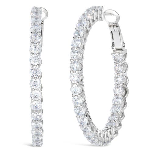 Anna Zuckerman Happy Hour 6 Carat Hoops In Platinum