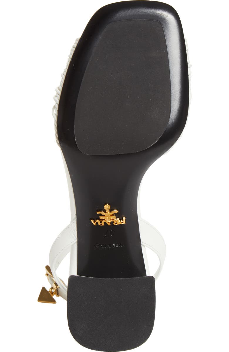 Prada Cage Sandal, Alternate, color, Bianco
