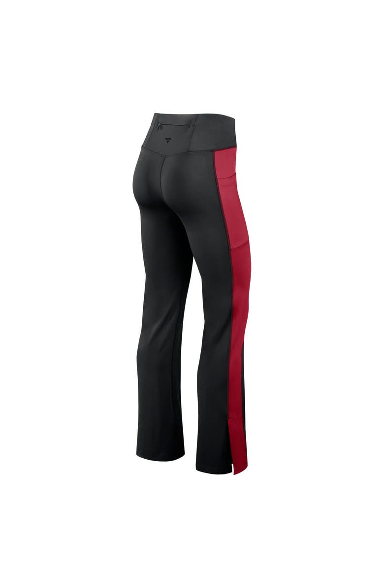 Fanatics Signature Women's Fanatics Signature Black San Francisco 49ers Studio Fitted Flared Leggings, Alternate, color, 