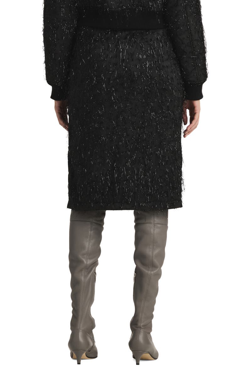 ST. JOHN Tinsel Taffeta Midi Skirt, Alternate, color, 