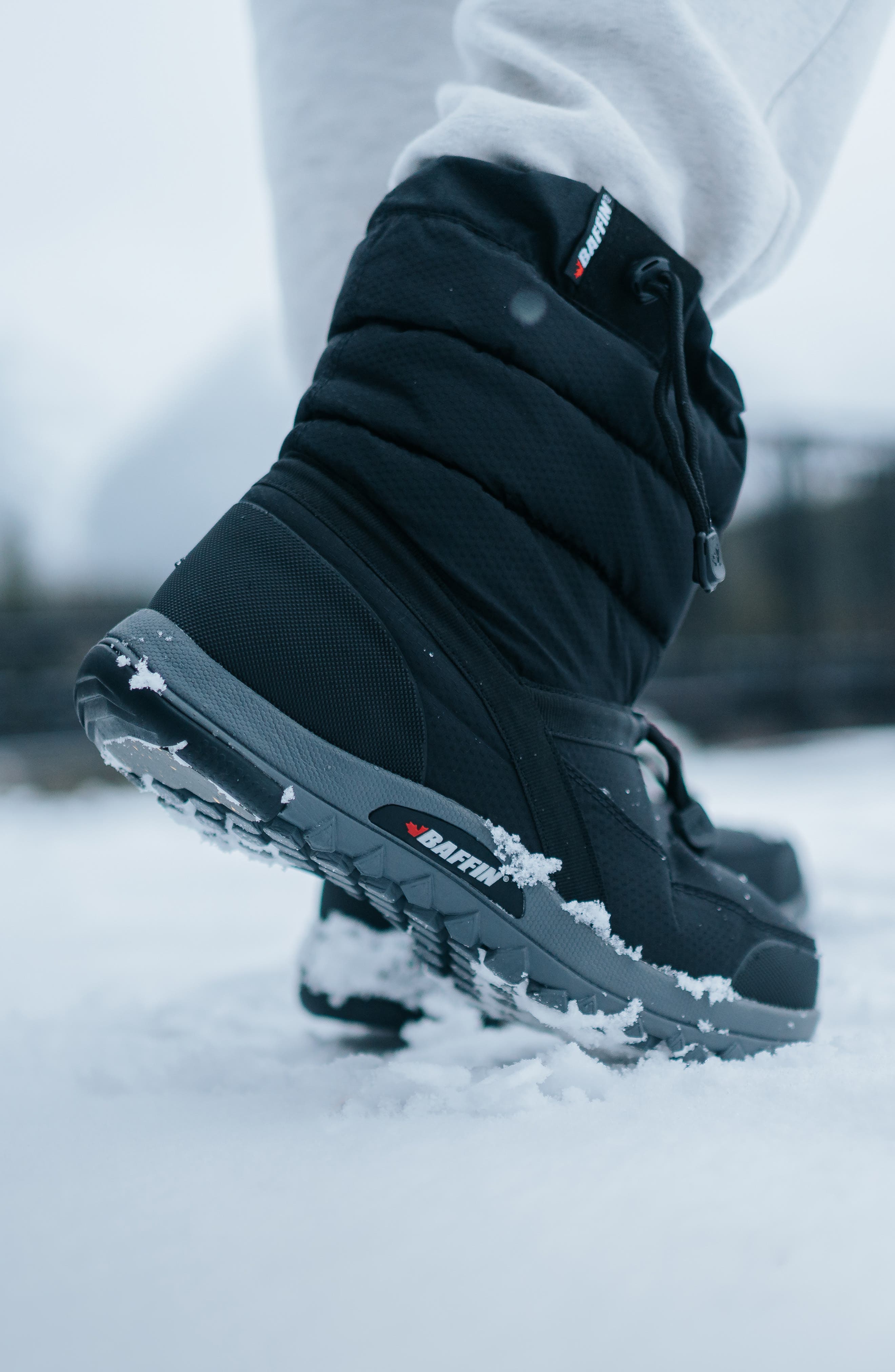 Baffin Cloud Low Waterproof Winter Boot, Alternate, color, Black