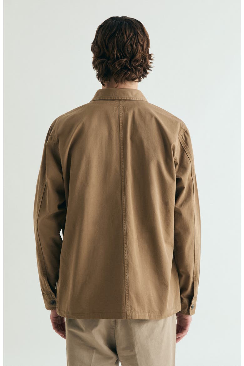 Overshirt with Buttoned Pockets, Alternate, color, Taupe